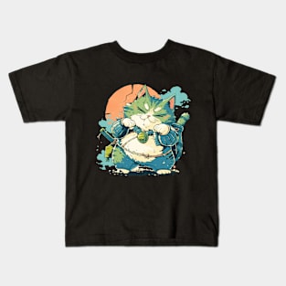 The Legendary Neko Samurai Kids T-Shirt